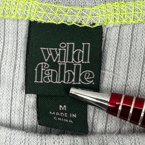 2 Piece Wild Fable Women's Med Black Crop Sweater And Light Blue Ribbed T-Shirt - Picture 16 of 16